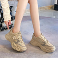 Autumn New Fashion Dad Shoes Korean Versatile Casual Sneakers Thick Soled Elevated Casual Shoes Women