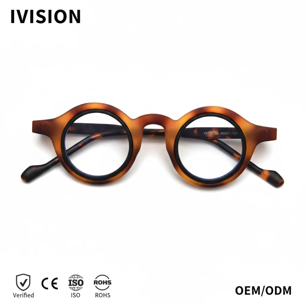 2025 Retro Clear Optical Eyeglasses Frames High End Acetate Laminate Reading Glasses Optical Frame Custom Logo