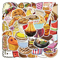 50Pcs Cute Food Set Graffiti Stickers Decorated Luggage Motorcycle Stickers Pvc Waterproof Sticker