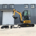 All-Weather 3 Ton DGER-35 Mini Excavator EPA Engine Kawasaki Hydraulic Eaton Pump Gear CE Certified Rubber Track Free Shipping