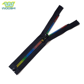 5# Special Plastic Zipper Common Teeth With Rainbow Film 20CM Open-end Autolock Slider