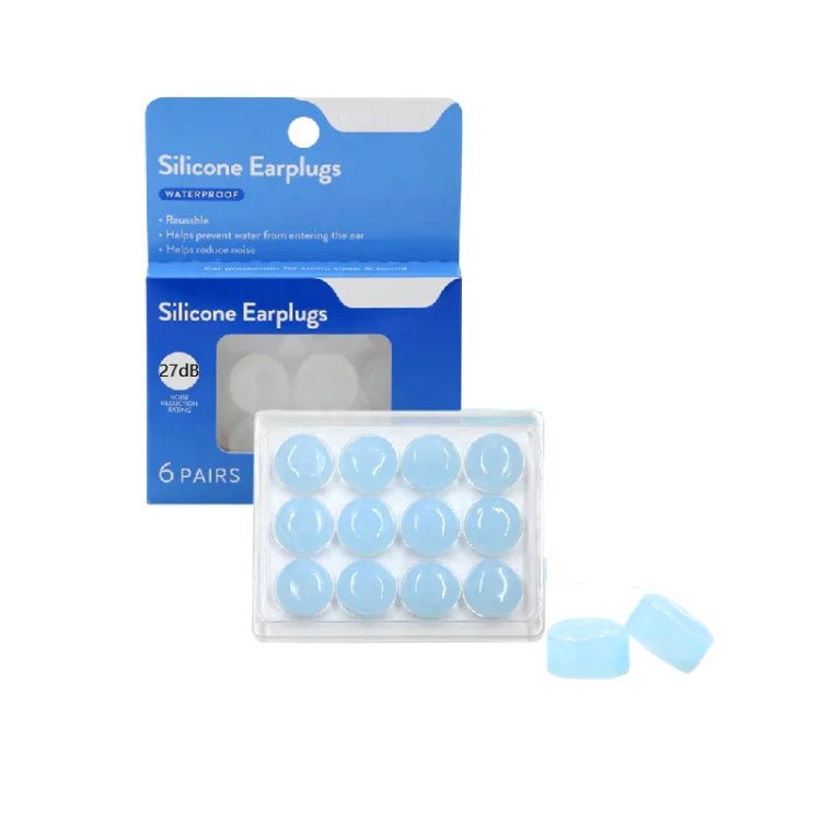 Best Eco-friendly Reusable Waterproof Ear Plug Noise Reduction for Swimming Fashionable Skin-Friendly Silicone Hearing