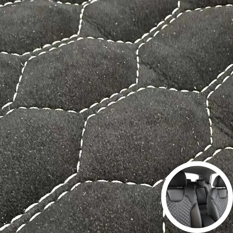 Wholesale Microfiber Artificial Quilted Faux Leather Fabric for Car Seats Footrests Sofas Bags and Decorative Crafts