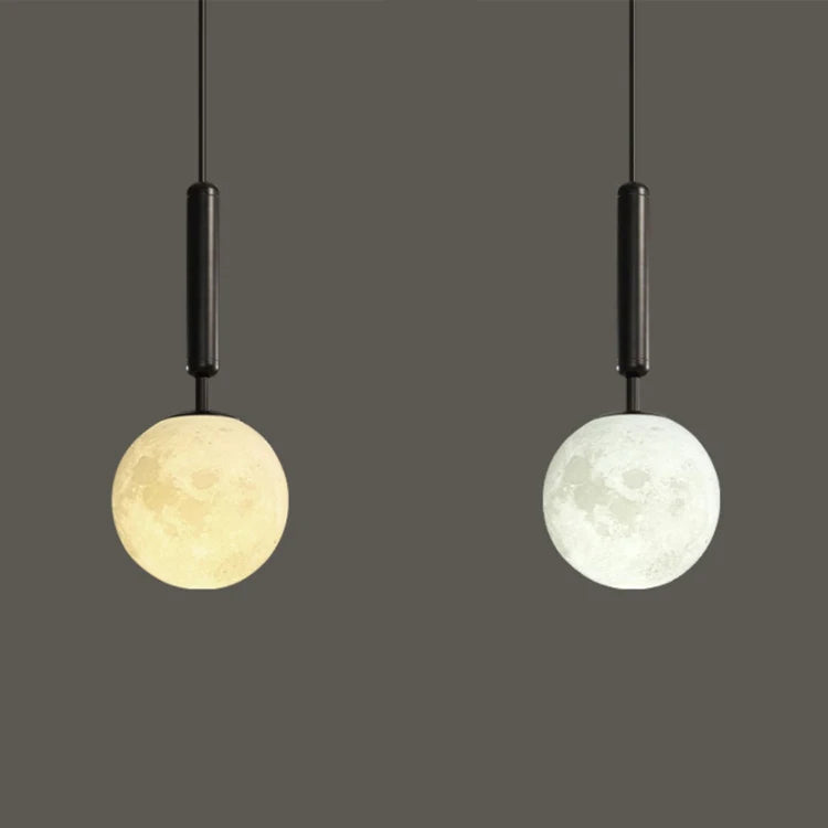 3D Moon Shape Ball Pendant Light Nordic Modern Simple Design Cheap Pendant Lighting for Hotel Bedside