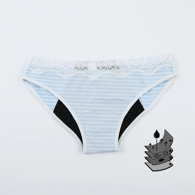 Shanhao OEM Menstrual Panties Culottes Menstruelles Leakproof Underwear Young Girls Bikini Period Panties for Women