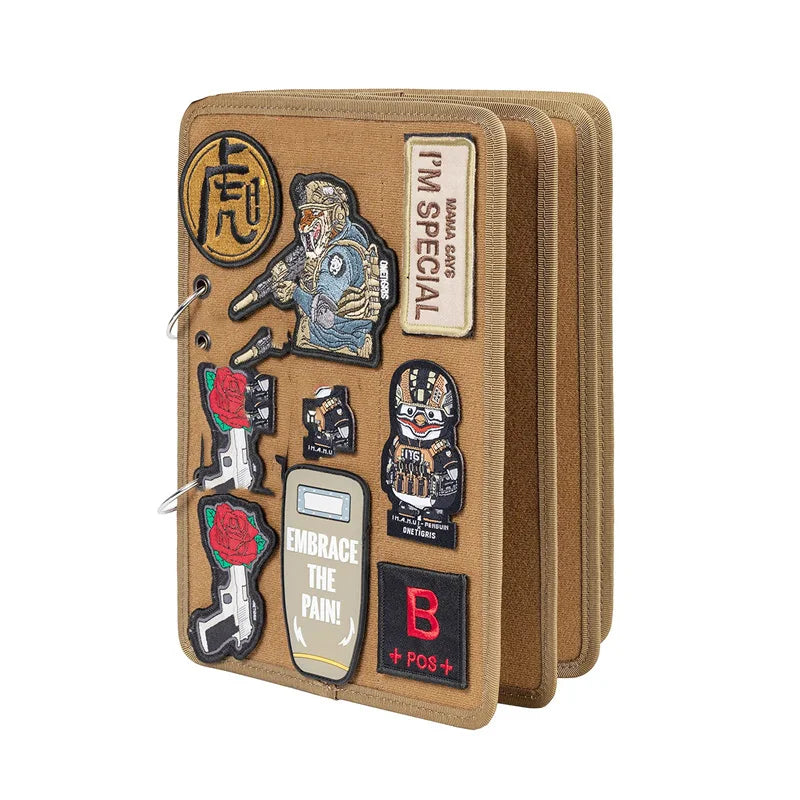 Flip-Page Patch Book Patches Booklet Organizer Mini Display Panel Holder Removable Ring Binders Enamel Pin Display Fashion PU