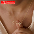 New North Name Necklace Stainless Steel Jewelry Mother's Day Gift Personalized Custom Name Pendant Couples Necklace for Women