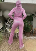 Hot Selling Women's Hoodie Set Diamond Velvet Tracksuit Hooded Tracksuit Women 2 Piece Set Women's Two Piece Sets Clothing