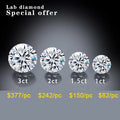 Starsgem Wholesale Price HPHT CVD Diamond 0.5ct 1ct 1.5ct 2ct 3ct 4ct DEF VVS-VS Round Cut Loose Lab Grown Diamond