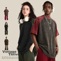 Men's High Quality Drop Shoulder T-Shirt Heavyweight Heavy Streetwear DTG 100% Cotton Vintage Graphic Oversized Custom T-Shirt