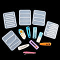 Silicone Mold Hair Clip Barrette Casting Mould DIY Crafts Jewelry Hairpin Making Eco-Friendly White Opp Bag Home Appliance