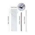 Factory Wholesale 18/10 Stainless Steel Reusable Straw Colored Metal Bubble Tea Drinking Straw