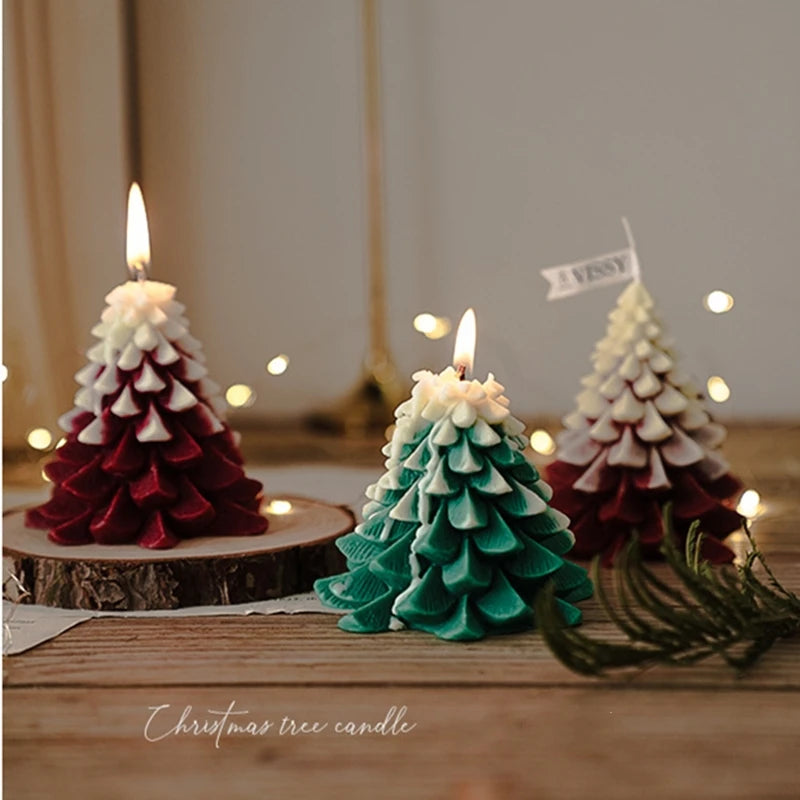 High-End Christmas Celebration Gift Box Christmas Tree Shape Scented Candle Ornaments Paraffin Wax Bedroom Easter Father's Day