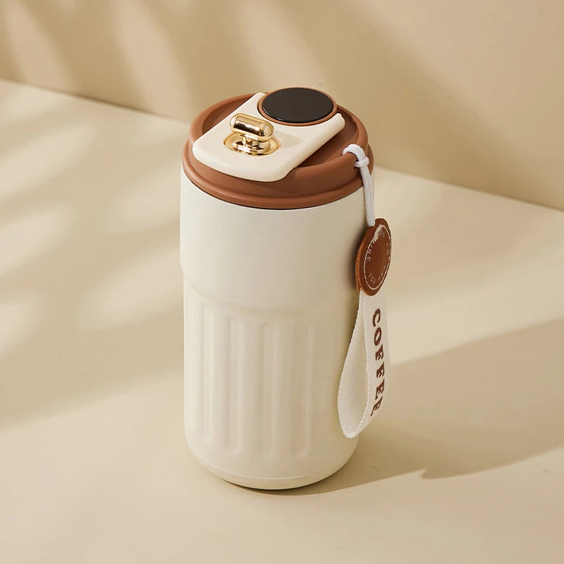Custom 16oz Double Wall Vacuum Insulated Car Cup Powder Coated Tumbler Vacuum Cup Thermal Stainless Steel Coffee Mug with Lid