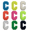Wholesales Adult Garment Turf Embroidery Letter Patch Chenille Embroidery Letter Badge for Shirt Jacket Towel Embroidery Patch