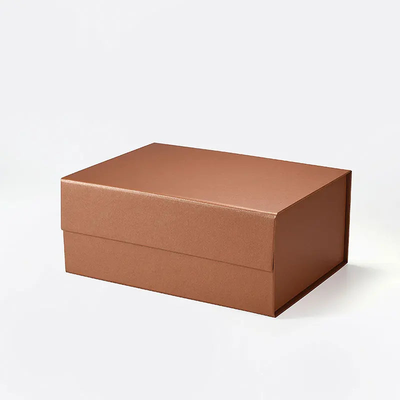Geoto New Products A5 Deep Copper Color Luxury Collapsible Rigid Gift Boxes in Stock