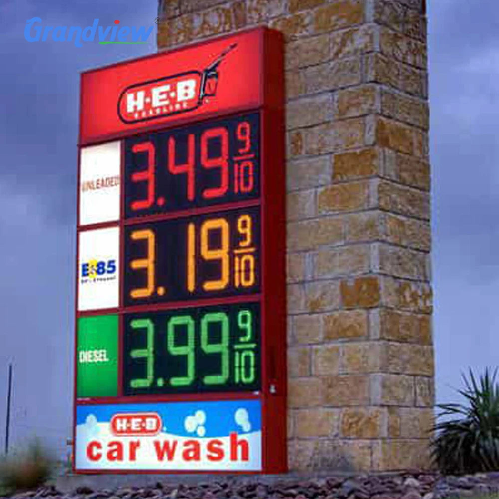 Outdoor Digital Led Fuel Price Signs LED Displays for Gas Station/ RF Remote Control Led Gas Price Signs MegaBDM