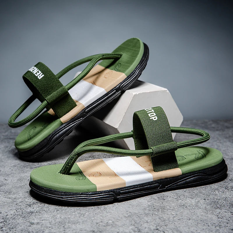 Fashionable Men's Casual Waterproof Soft Outdoor Slippers for Home & Travel