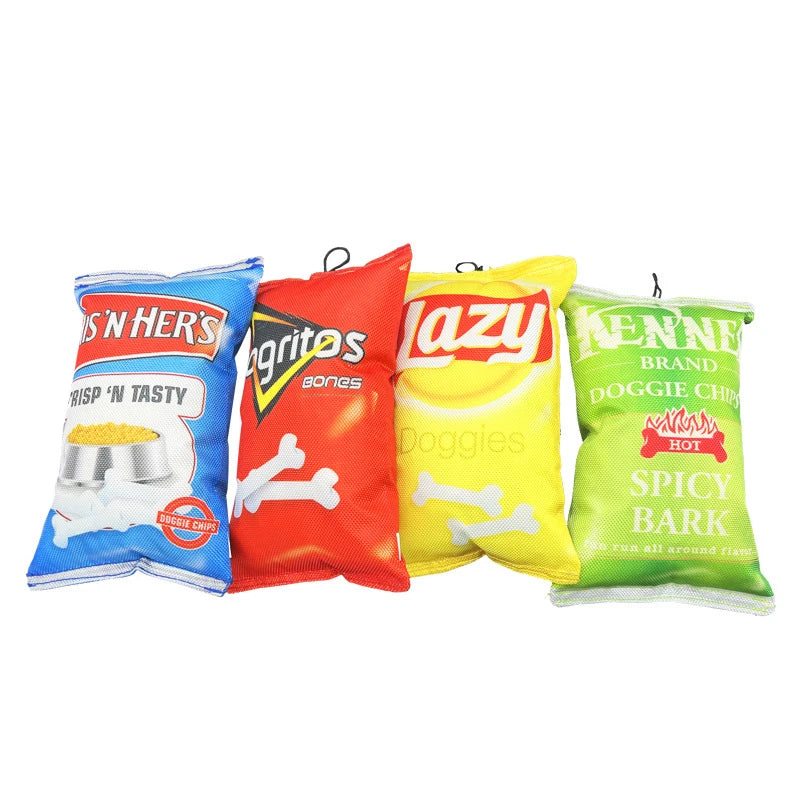 Wholesale 14 Color Selection Oxford Crinkle Paper Dog Chew Toys Durable Juice Pet Dog Squeaky Toys