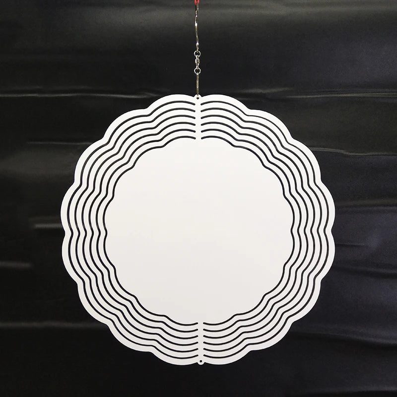 10 Inch Sublimation Wind Spinners Double Sided Blank White Aluminum Wind Spinner