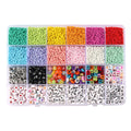24/28 Grid Letter Beads 2mm glass Seed Beads  DIY Jewelry Making Kit