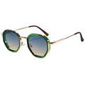 DOISYER Unisex Vintage Polygon Metal Sunglasses Punk Style UV 400 Polarized Lens Rectangular PC Shades for Men and Women