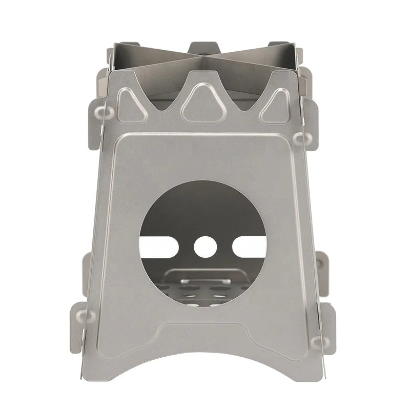 Titanium Wood Burning Stove Portable Backpacking Camping Outdoor Firewood Furnace Lightweight Picnic Survival Camping Stove