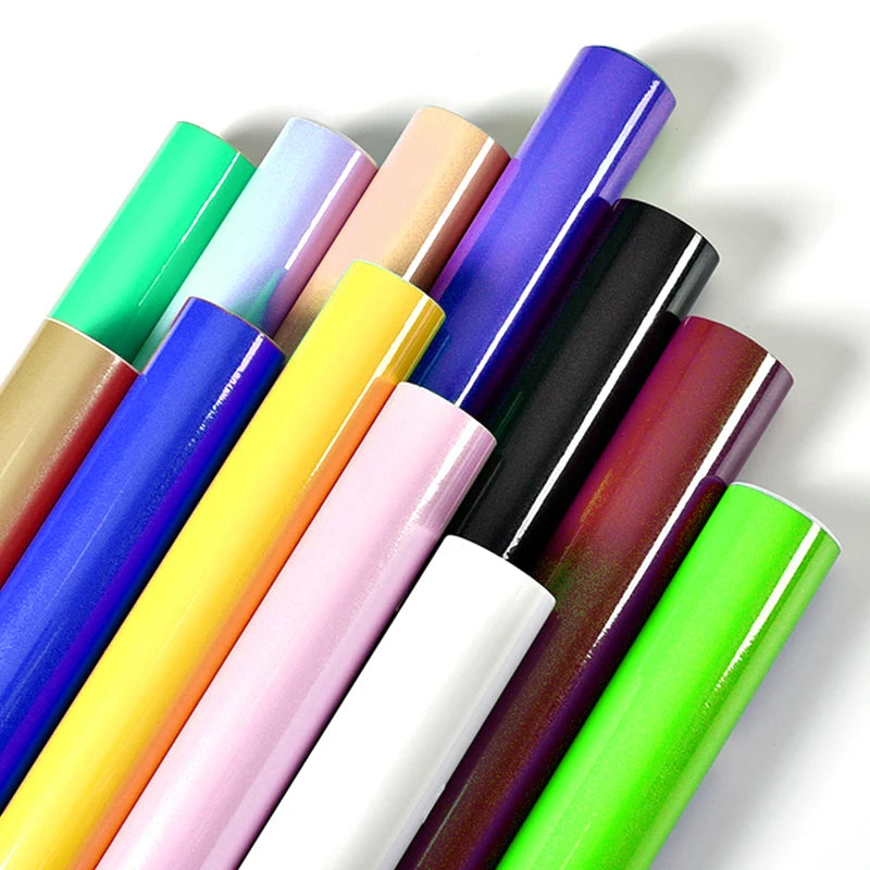 Factory Cheap DIY Craft PVC Waterproof Glossy Self Adhesive Vinyl Adhes Sticker Film Roll for Cutting Plotter Gloss