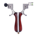 Slingshot 304 Stainless Steel Hunting Slingsh Monofilament Laser Flat Leather Bow Copper Wood Solid Wood Fast Pressure Outdoor