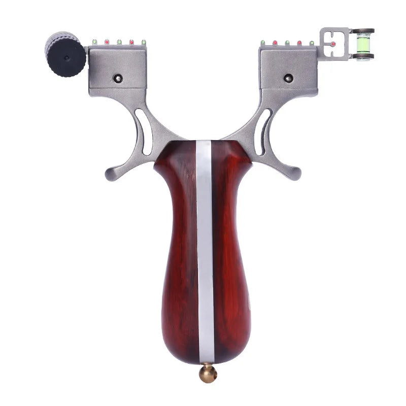 Slingshot 304 Stainless Steel Hunting Slingsh Monofilament Laser Flat Leather Bow Copper Wood Solid Wood Fast Pressure Outdoor
