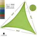 New Virgin HDPE Anti UV Sun Shade Sail Awning Outdoor Triangle