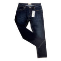 Blue Team Custom Dark Blue Straight Stretchy Vintage Old Style Basic Fit Long Trousers Four Season Wear Men Jeans