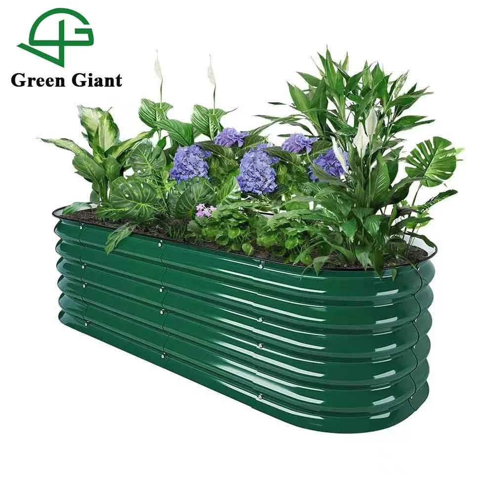 17''Tall 4N1 Easily Assembled Aluzinc Coating Metal Planter Boxes Garden Raised Beds Outdoor Landscape Plant Nursery Design
