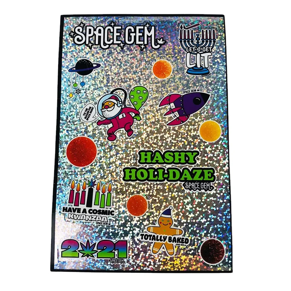 UV Resist Waterproof Rainbow Stars Love Dots Bling Effect Laser Holographic Sticker Label Die Cut Logo Custom Hologram Sticker