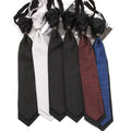 Wholesale Cheap Stocks Double-layer Fabric With Gold Ring Polyester Mens Red Ascot Ties Cravat