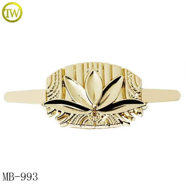 Factory Made Purse Accessory Gold Label Logos Zinc Alloy Hats Hardware Private Name Tags Plate for Shoes