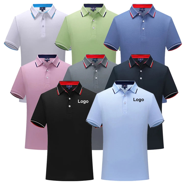 Customized Polyester Cotton Sublimation Logo Breathable Men's Polo Shirt Printed Business Performance Uniform Golf Polo Shirt