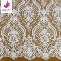 Good Quality Pure White Sequins Embroidered Wedding High Density Lace Dress European Style  HY2048-1