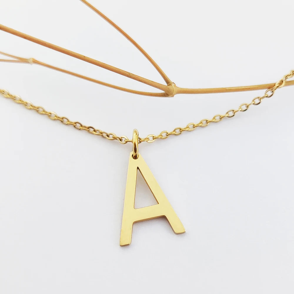 Letter Necklace Fashion Jewelry Necklaces for Women Bijoux Acier Inoxydable Stainless Steel Jewelry Set for Women