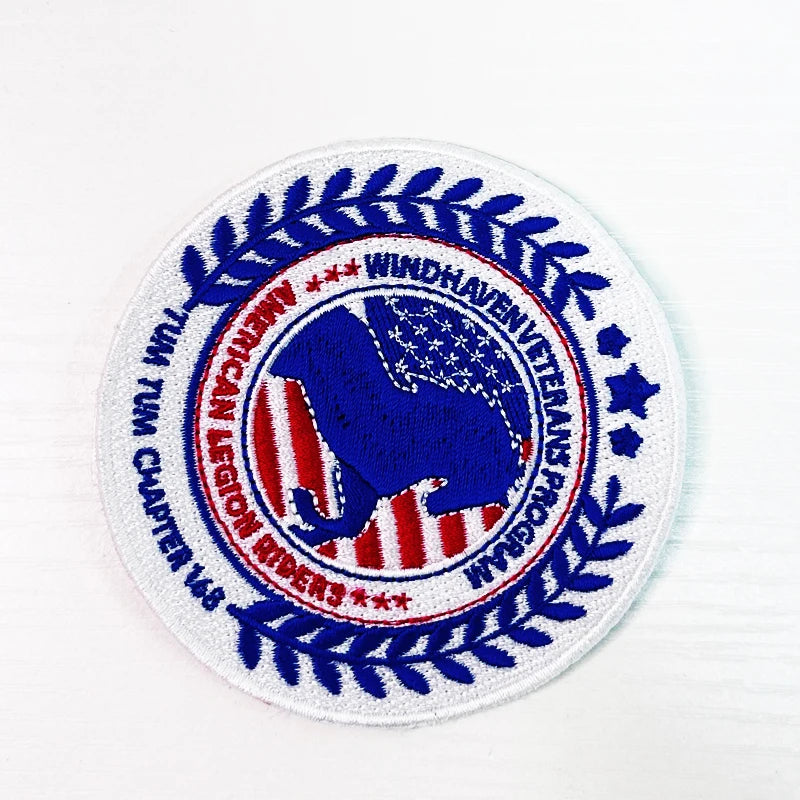Custom Logo Handmade 3D Embroidered Fabric Patches with Iron-On Backing and Sew-On Style Heart & Flower Shapes for Hats