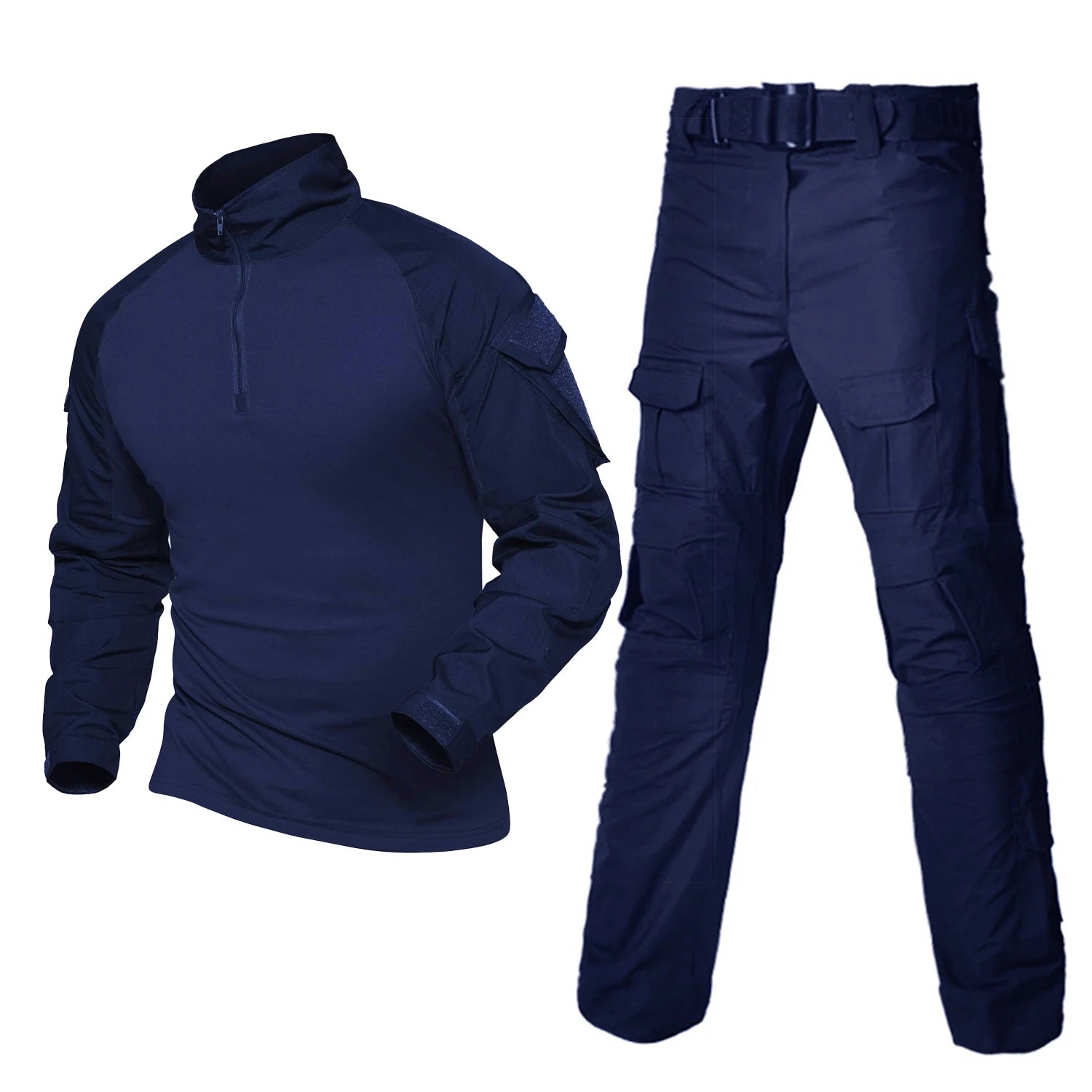 Men's Waterproof Ribtstop Tactical Uniform Outdoor Camouflage Frogmen Uniform Set for Hunting Hiking Navy Tactical Outfits