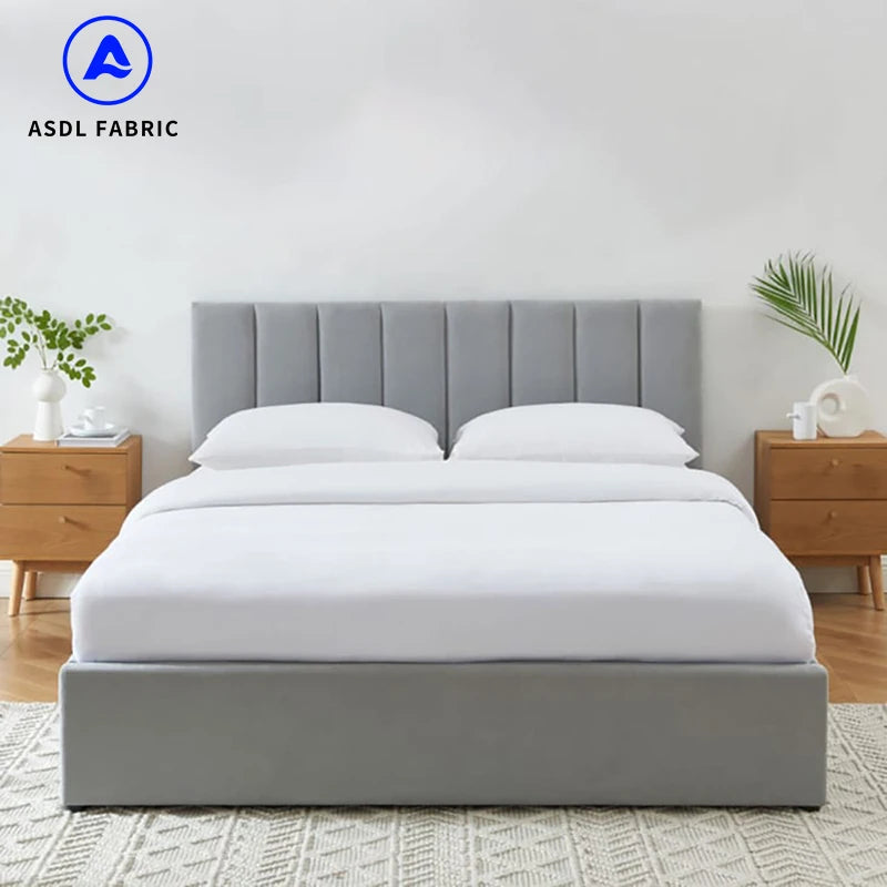 Factory OEM Hotel Home Top Quality Fabric Leather Solid Wood Soft king Bed Children's Soft Bed