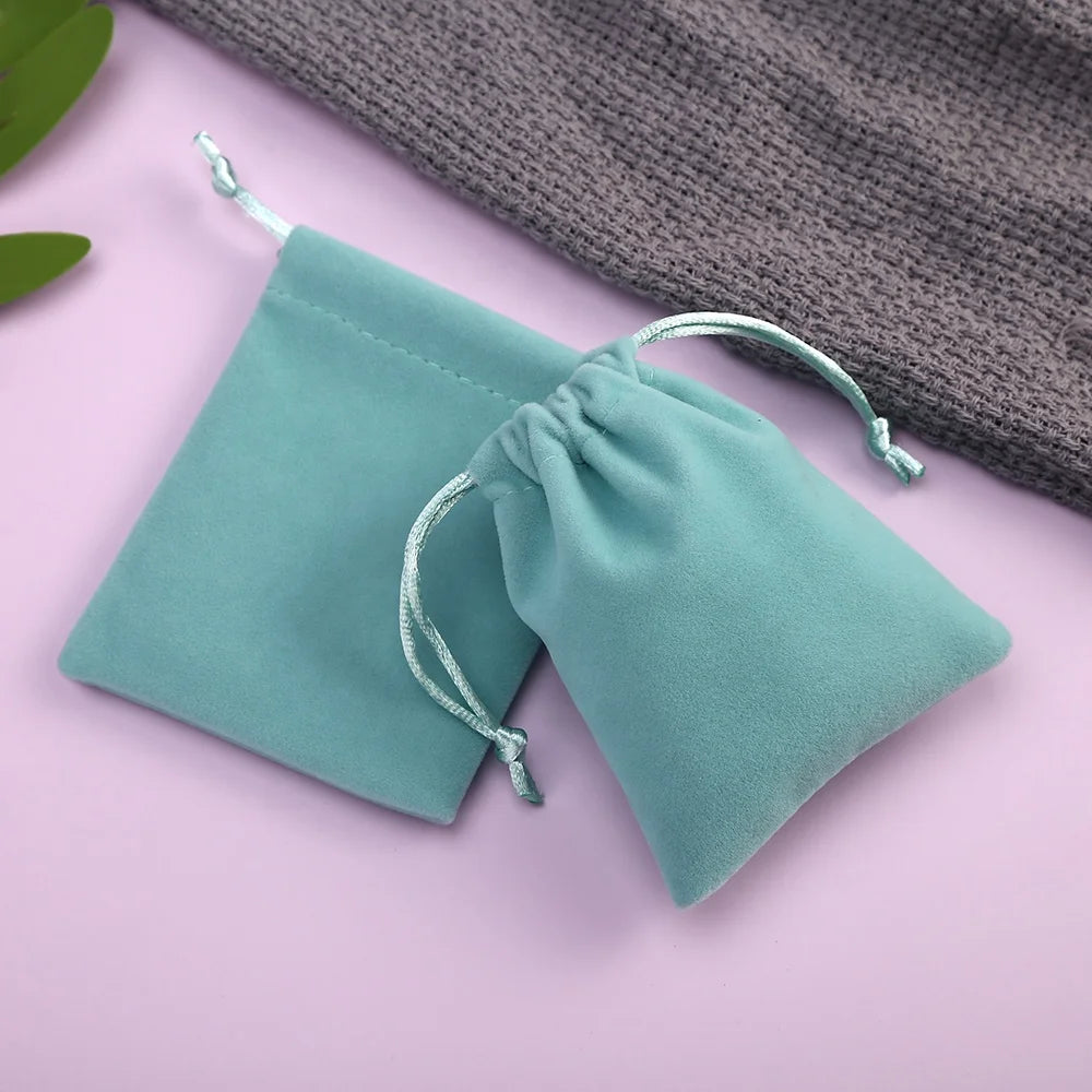 13X18cm Soft Velvet Jewelry Pouches Packaging Drawstring Bags for Jewelry Packaging