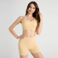2026 Workout Outfits for Women 2 Piece Seamless Ribbed High Waist Leggings With Sports Bra Exercise Set