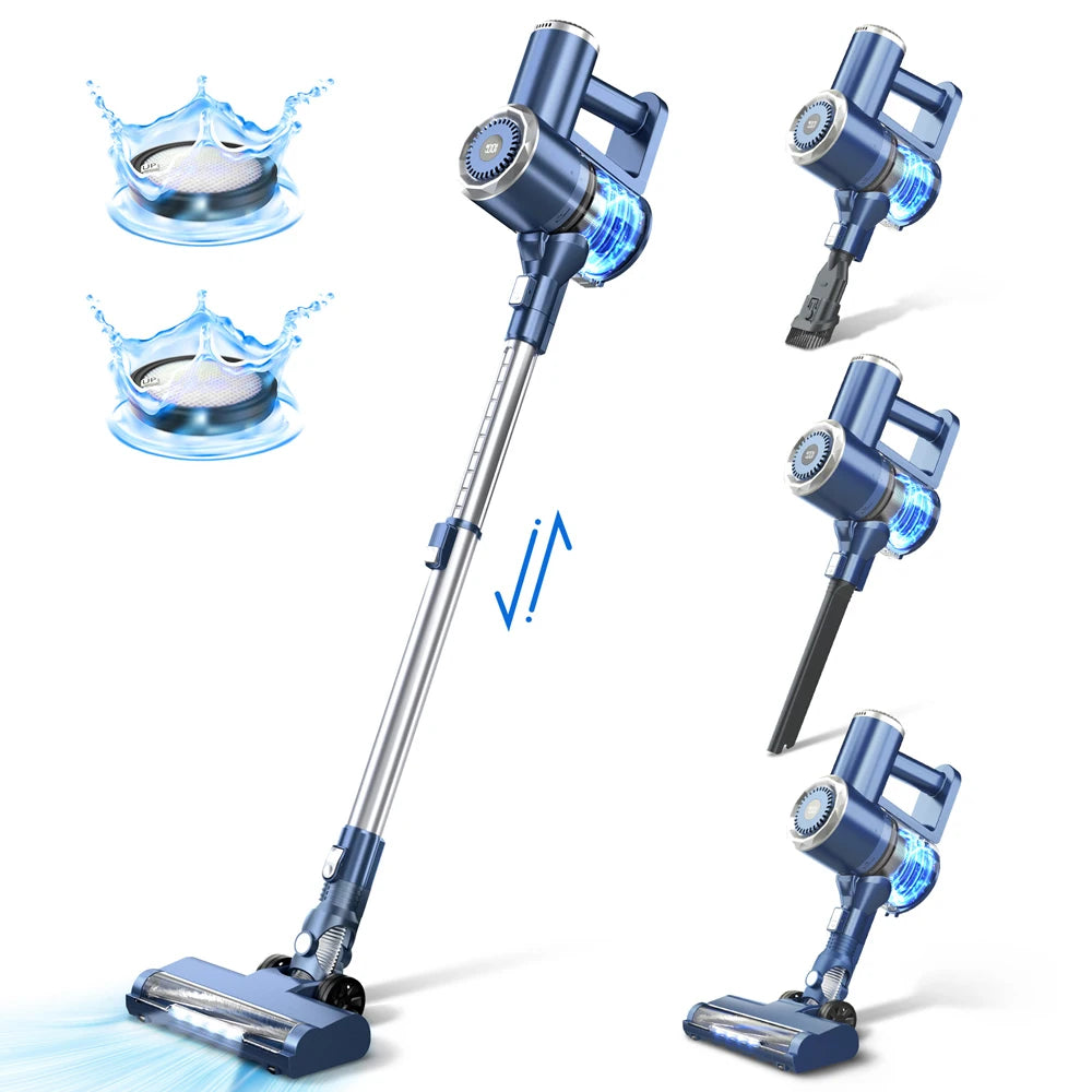 W200 4-in-1 Smart Stick Cyclon Cordless Vacuum Cleaner DC180W 20kPa Wireless Electric for Home Car Auto Cleaning Dry for Hotels