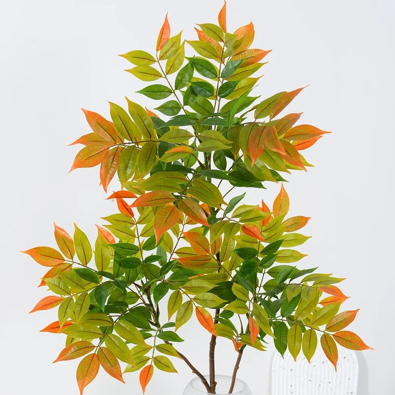 Simulated Nandina Bamboo Cuttings New Chinoiserie Indoor Home Decor Artificial Green Plant for Window Display Engineering