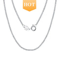 RINNTIN SC53 Jewelry Finding Handmade Jewelry Necklace Chain Solid 925 Sterling Silver Men Cadena Chopin Chain for Women