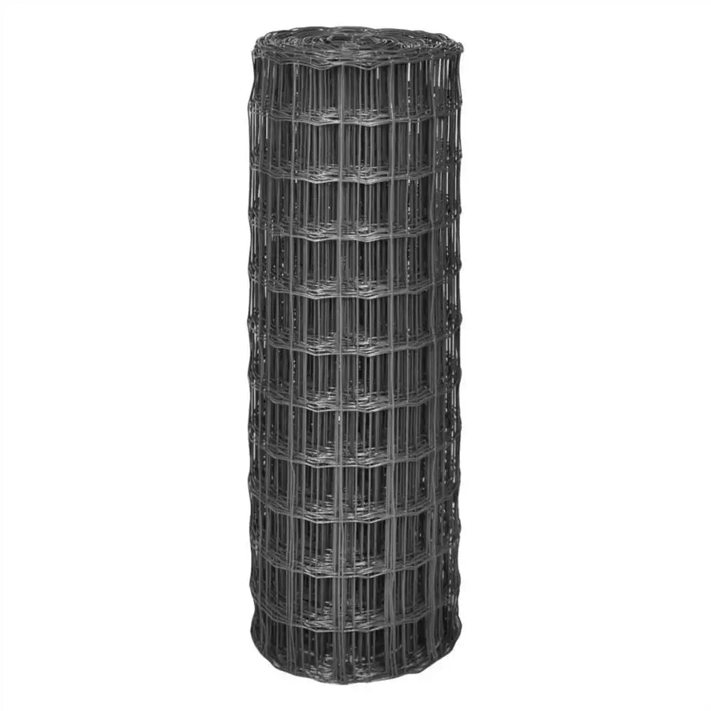 PVC Coated Galvanized Welded Mesh Euro Fence Wire Roll 1.7/2.2mm 100x50mm 25m Netting Gardening Courtyard Park Soft Green Grey
