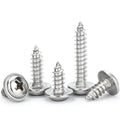 M1.2 M1.4 M1.7 M2 M2.3 M2.5 M2.6 M3 M3.5 M4 M5 Nickel Plated PWA Self Tapping Screws Carbon Steel Metric System