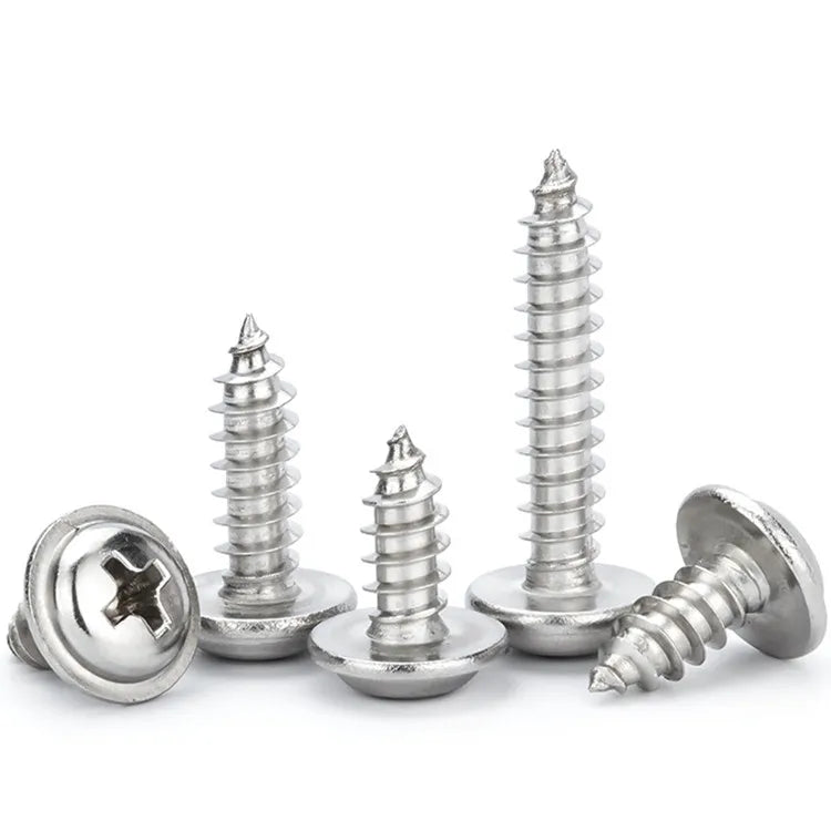 M1.2 M1.4 M1.7 M2 M2.3 M2.5 M2.6 M3 M3.5 M4 M5 Nickel Plated PWA Self Tapping Screws Carbon Steel Metric System